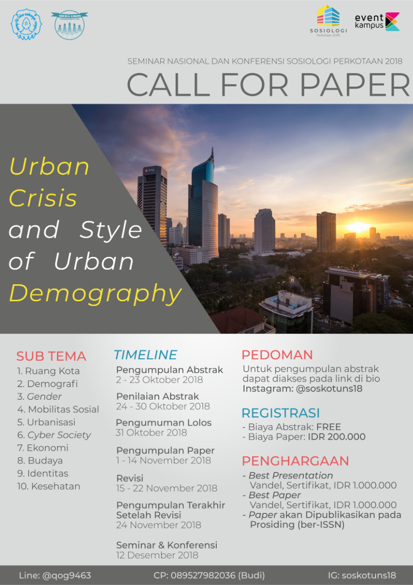 Poster Urban Crisis and Style of Urban Demography