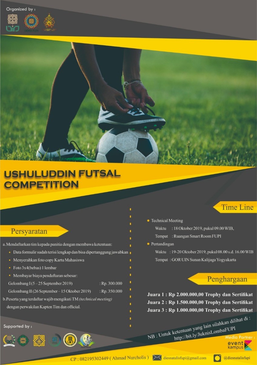 Poster Ushuluddin Futsal Competition
