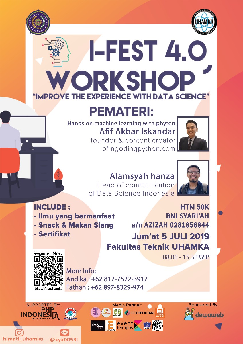 Poster Workshop I-FEST 2019 "Improve The Experience with Data Science"