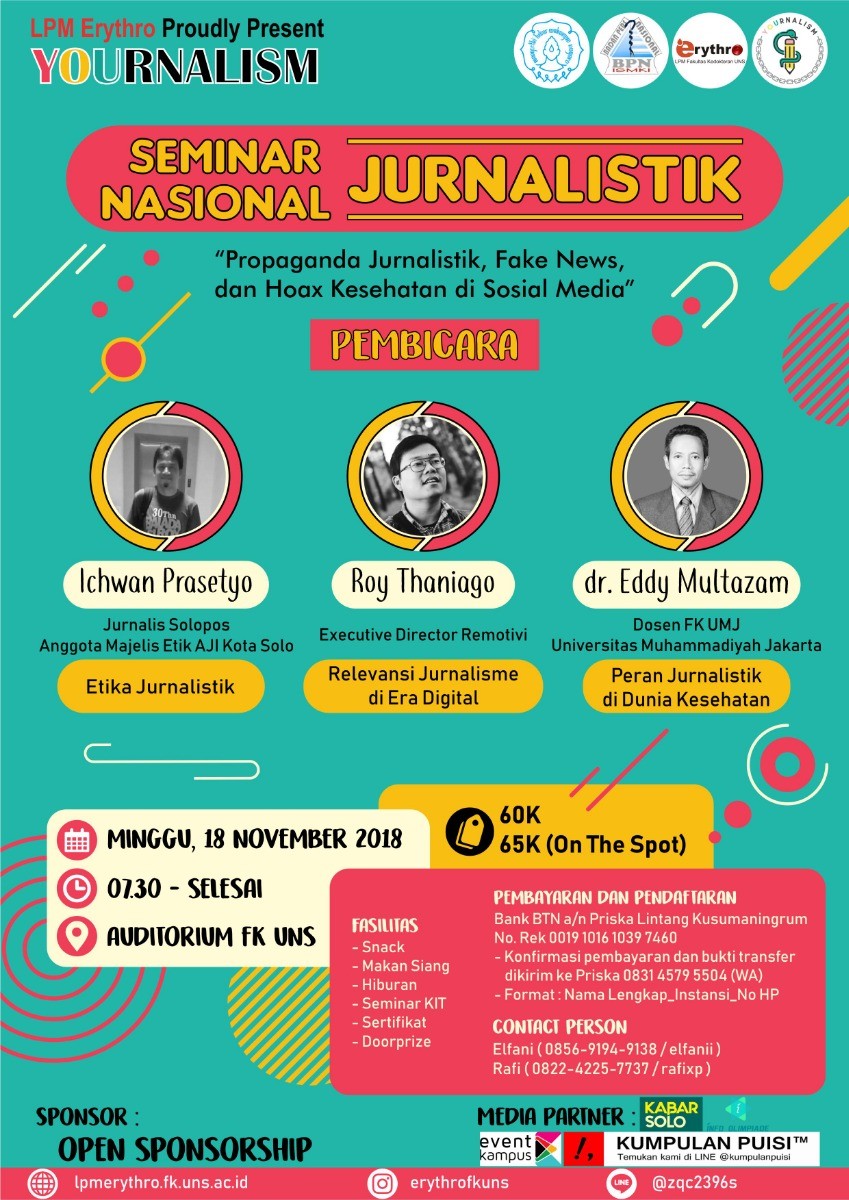 Poster YOURNALISM: SEMINAR NASIONAL JURNALISTIK