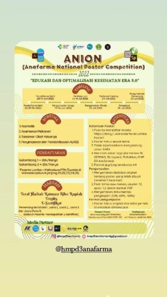 ANAFARMA NATIONAL POSTER COMPETITION (ANION)