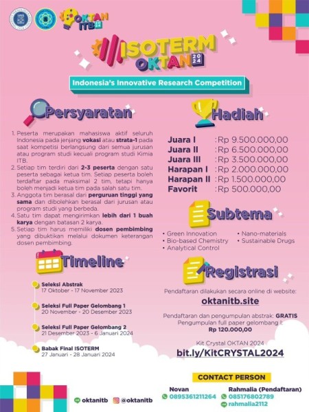 𝗜𝗦𝗢𝗧𝗘𝗥𝗠&𝗖𝗥𝗬𝗦𝗧𝗔𝗟 𝗢𝗞𝗧𝗔𝗡 𝗜𝗧𝗕 𝟮𝟬𝟮𝟰