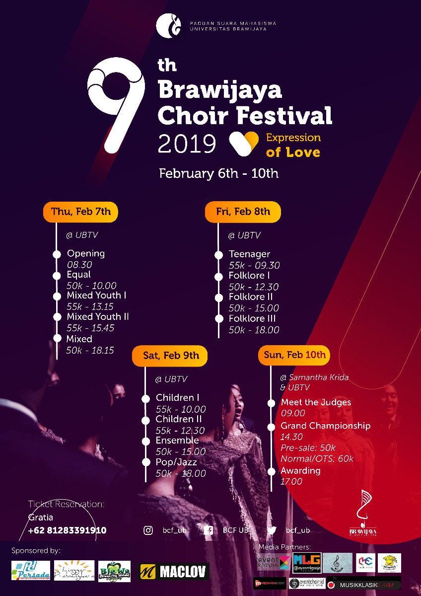 Poster 9th Brawijaya Choir Festival 2019