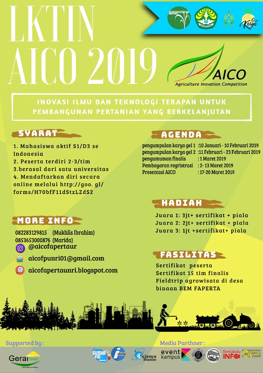 Poster AICO (Agriculture Innovation Competition) 2019