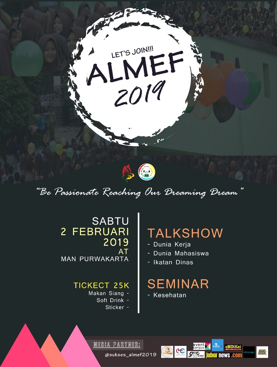 Poster Aliyah motivation Education and Festival - ALMEF 2019