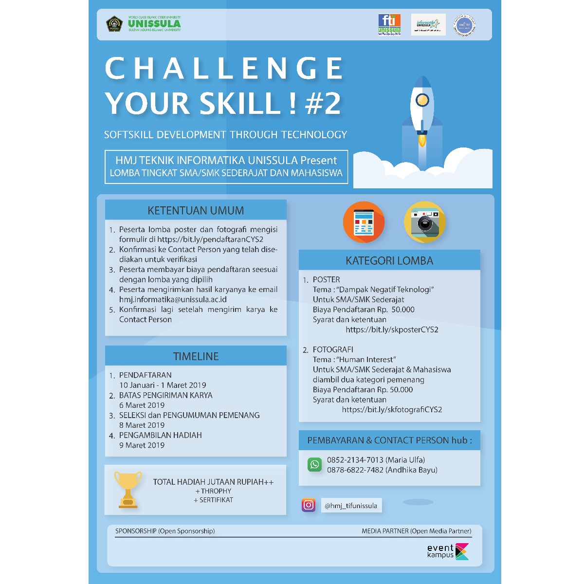 Poster LOMBA FOTOGRAFI dan DESIGN POSTER | CHALLENGE YOUR SKILL #2