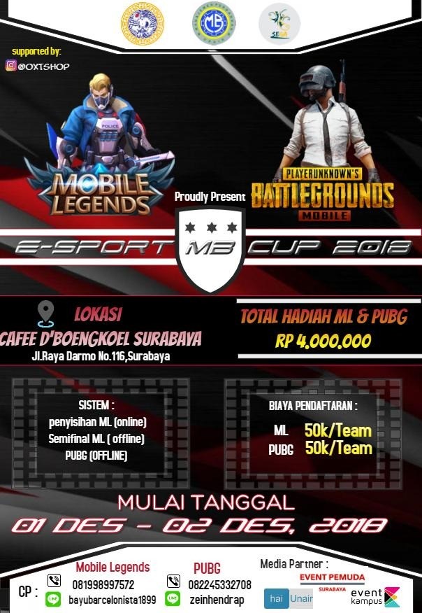 Poster E-sport MB Cup 2018