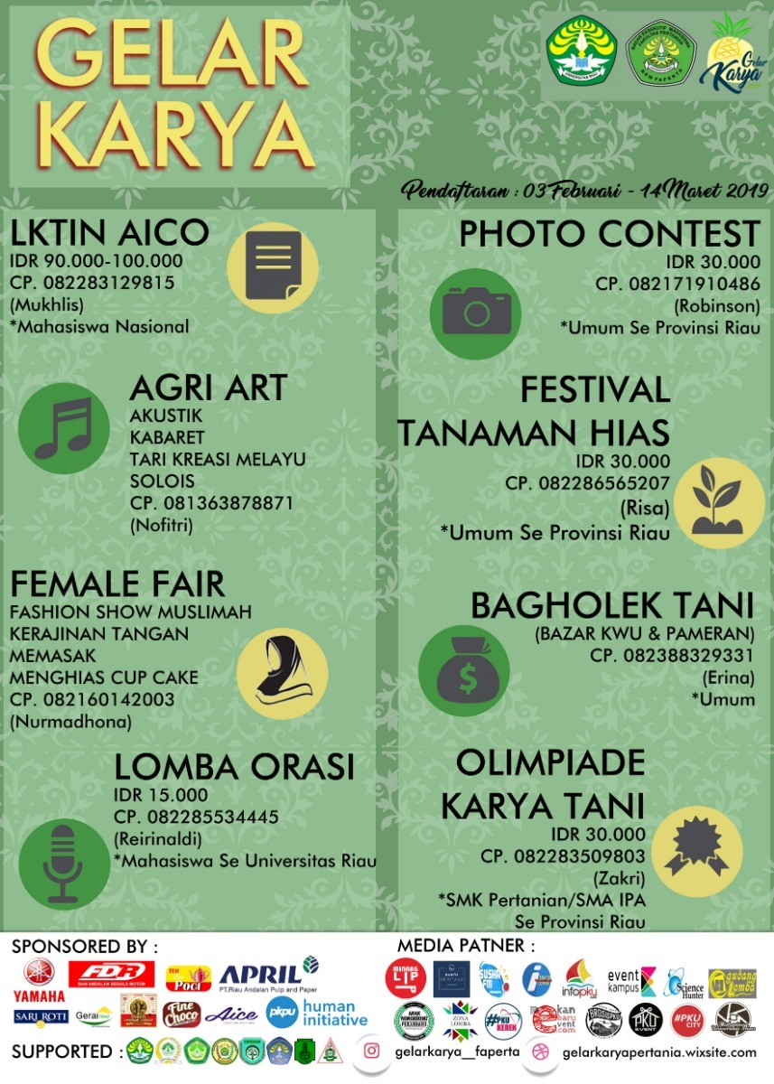 Poster Gelar Karya Pertanian 2019