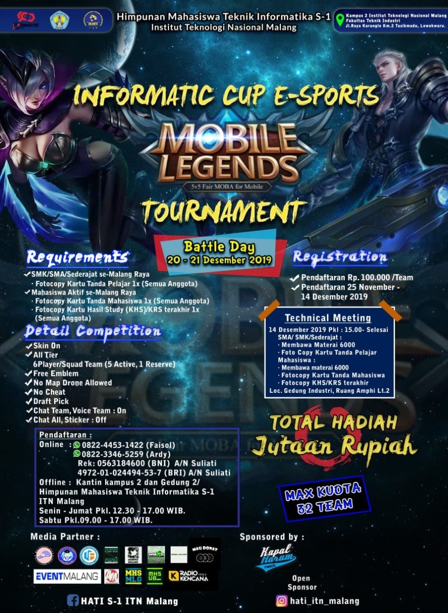 Poster IF-CUP | E-SPORT MOBILE LEGENDS