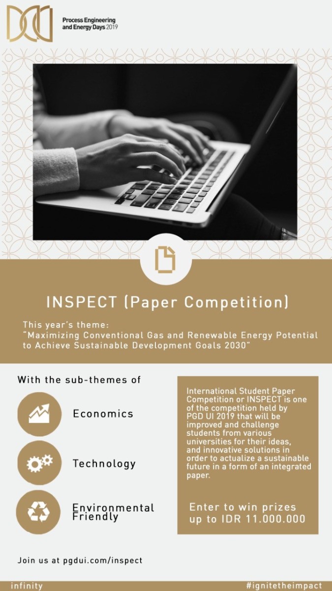 Poster INSPECT : International Student Paper Competition PGD UI 2019