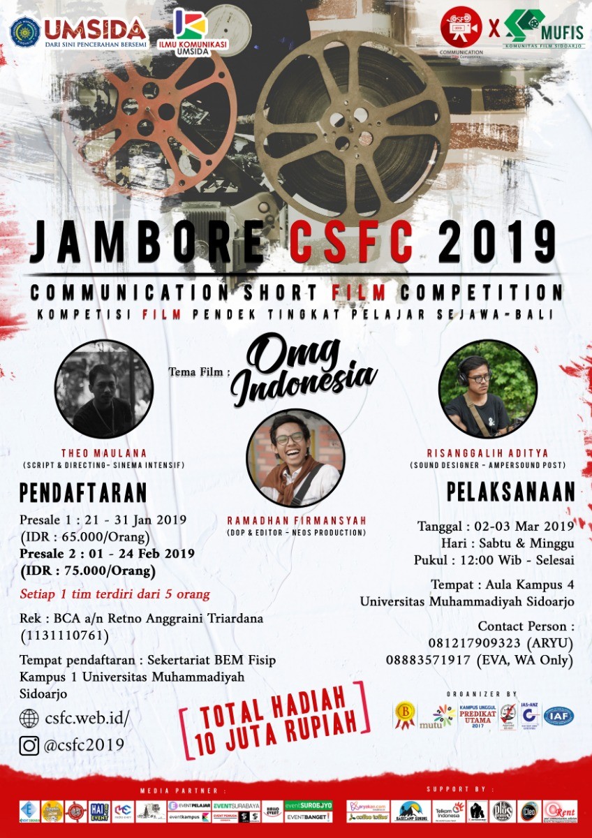 Poster JAMBORE CSFC 2019 - COMMUNICATION SHORT FILM COMPETITION