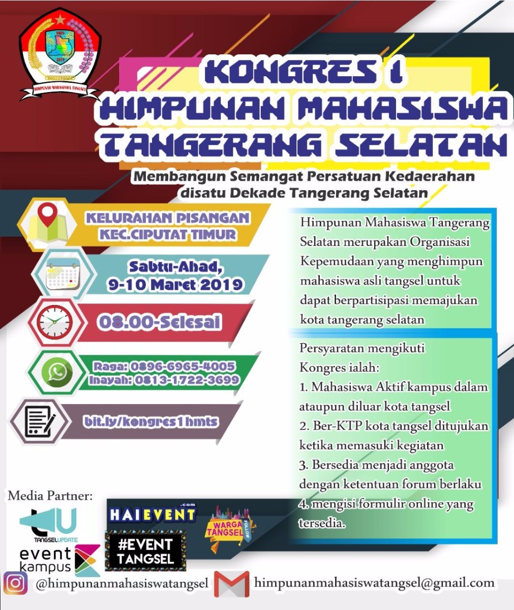 Poster Kongres I Himpunan Mahasiswa Tangerang Selatan