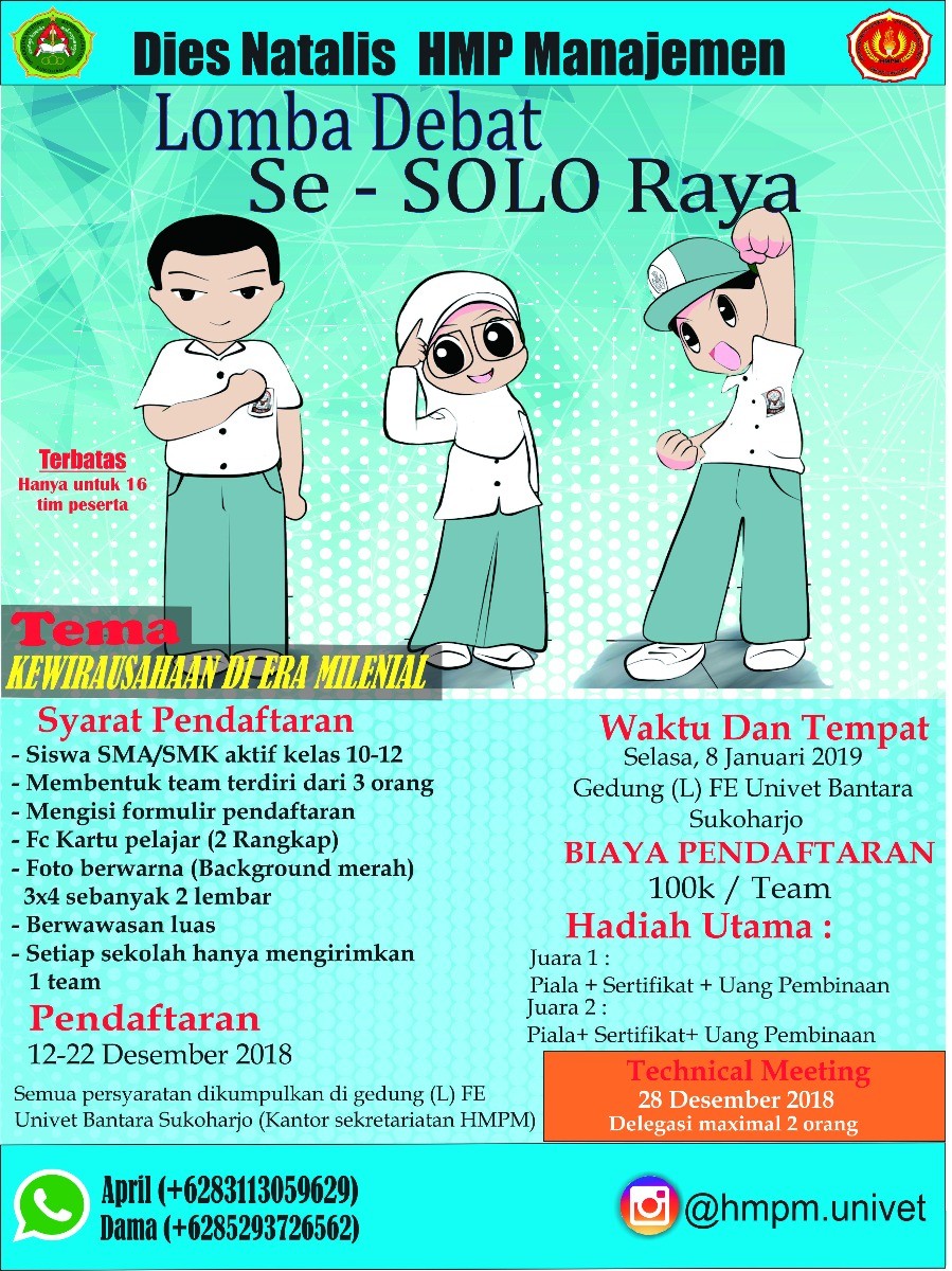 Poster LOMBA DEBAT SMA / SMK SE-SOLO RAYA