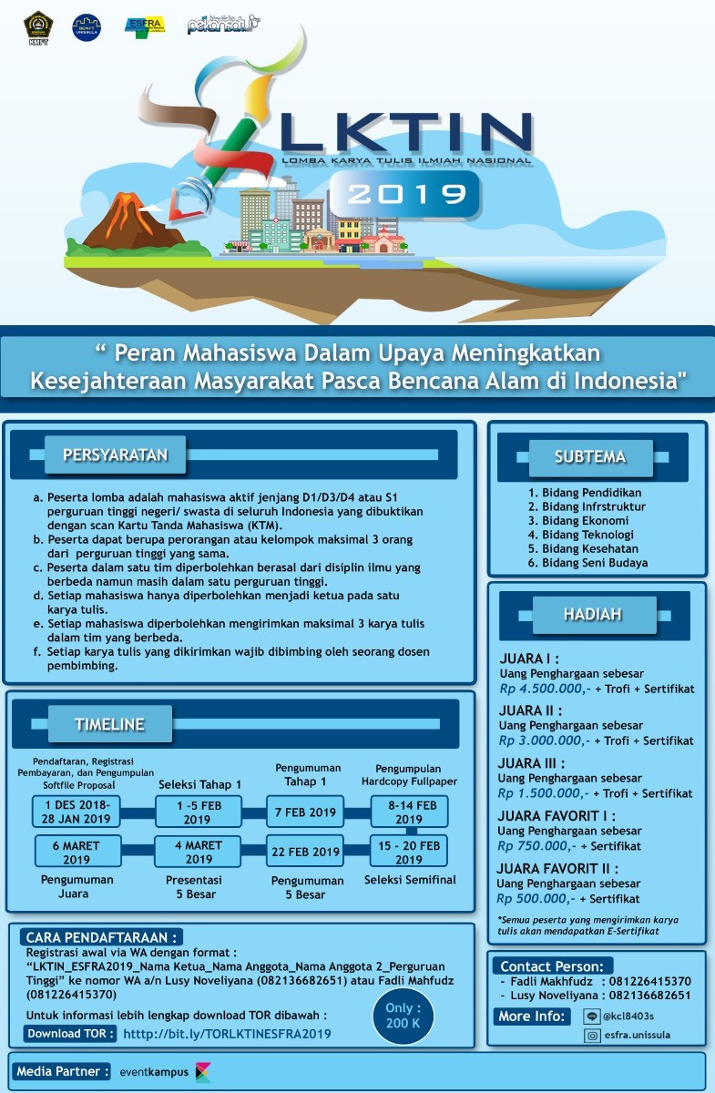 Poster Lomba Karya Tulis Nasional 2019