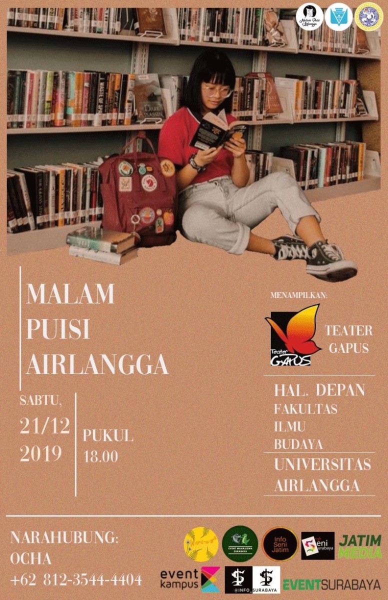 Poster Malam Puisi Airlangga
