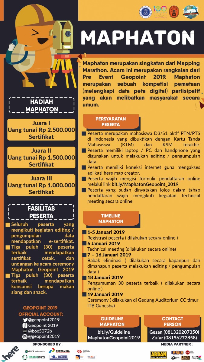 Poster Maphaton (Mapping Marathon) - Pre Event Geopoint 2019