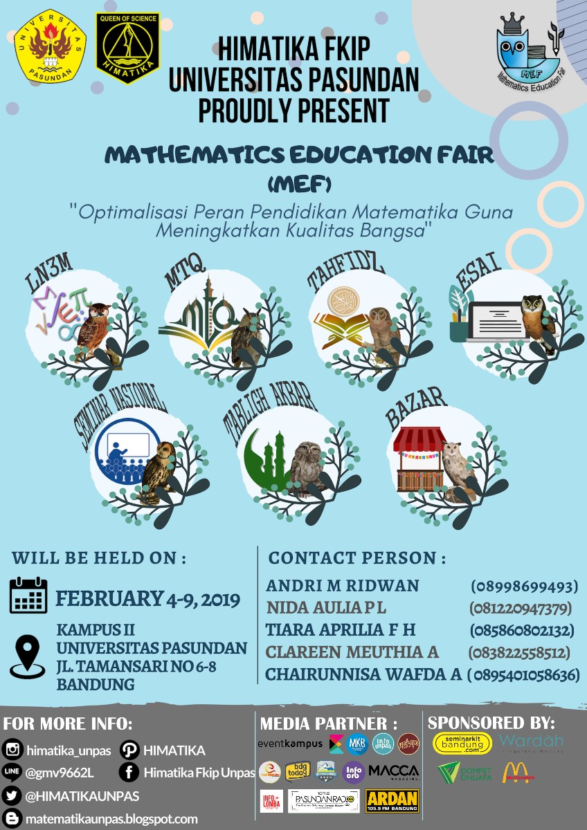 Poster Mathematics Education Fair (MEF)