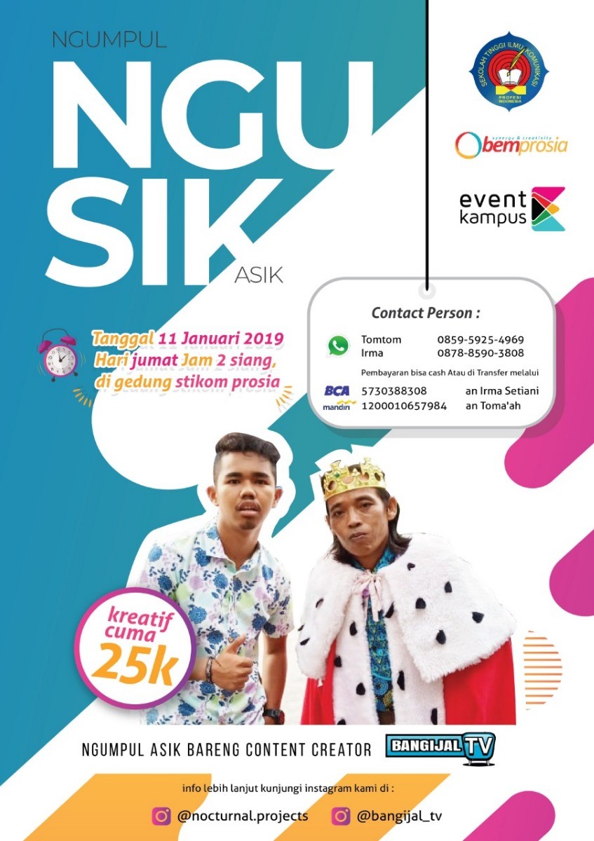 Poster Ngusik Ngumpul Asik Bareng Bang Ijal Tv 