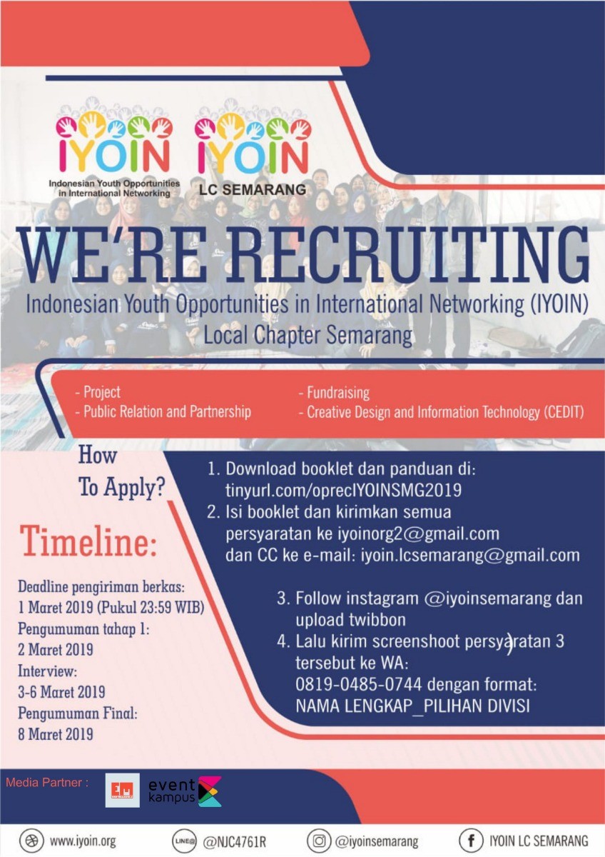 Poster Open Recruitment Committee of IYOIN LC Semarang