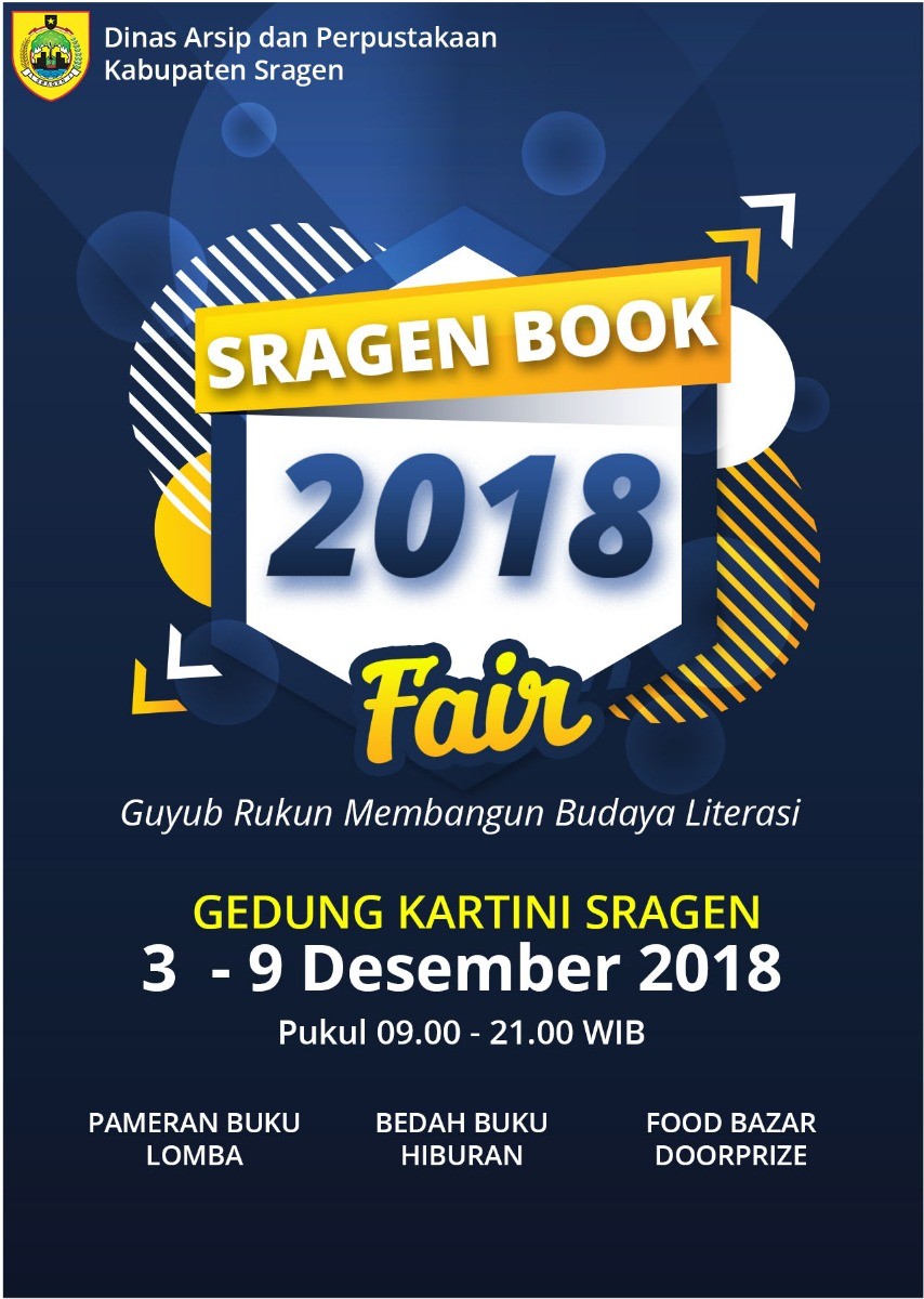 Poster [OPEN VOLUNTEER] Sragen Book Fair 2018