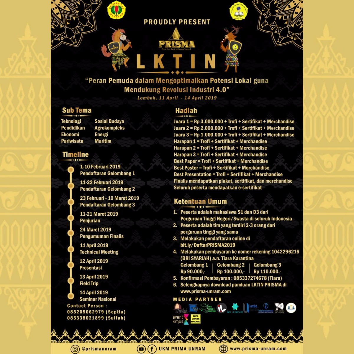 Poster Pekan Riset Ilmiah Mahasiswa (PRISMA) 2019