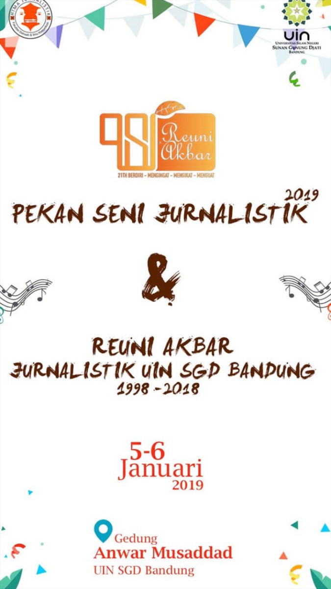 Poster Pekan Seni Jurnalistik dan Reuni Akbar