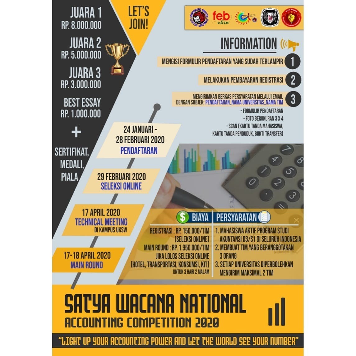 Poster Satya Wacana National Accounting Competition 2020