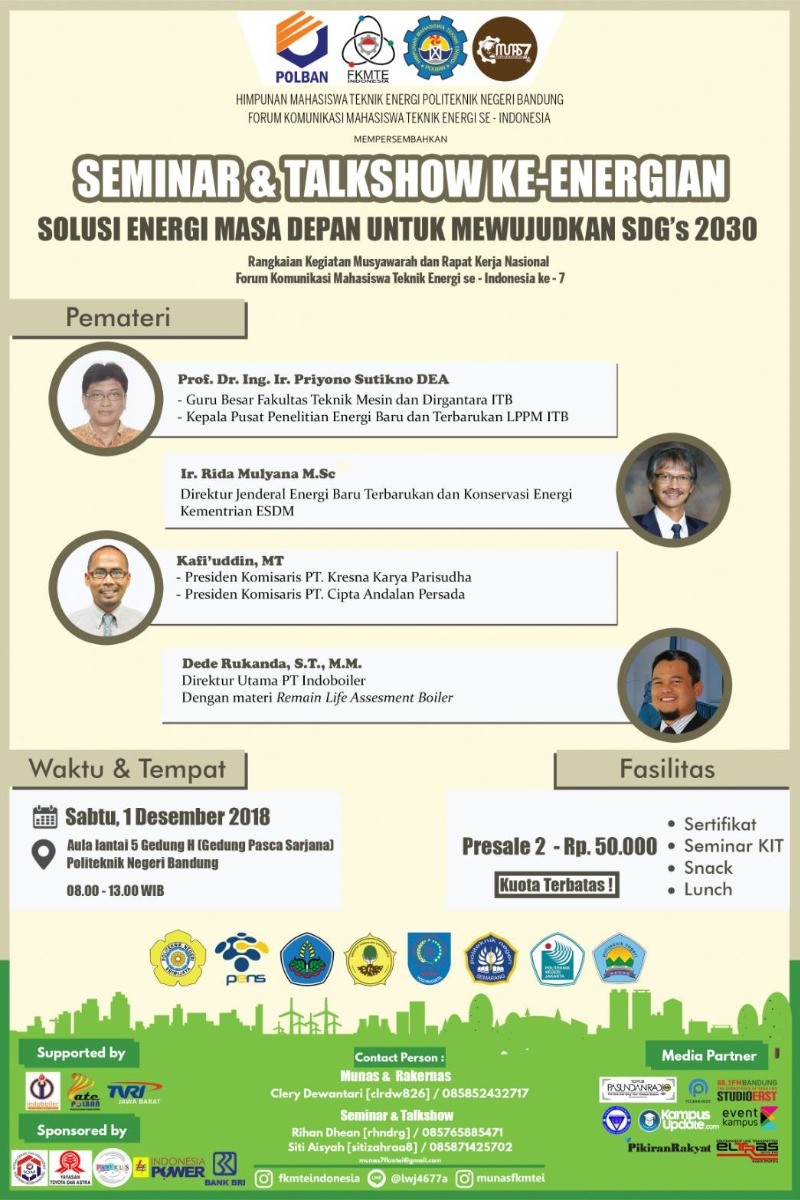 Poster Seminar dan Talkshow keenergian