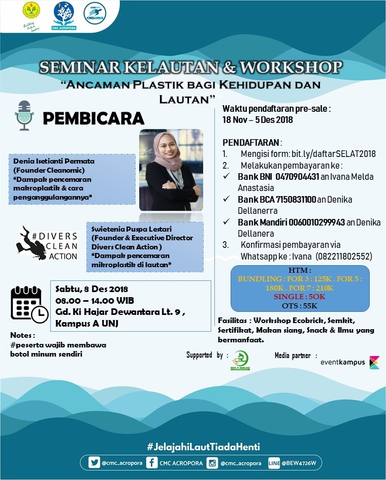 Poster SEMINAR KELAUTAN DAN WORKSHOP ECOBRICK 2018