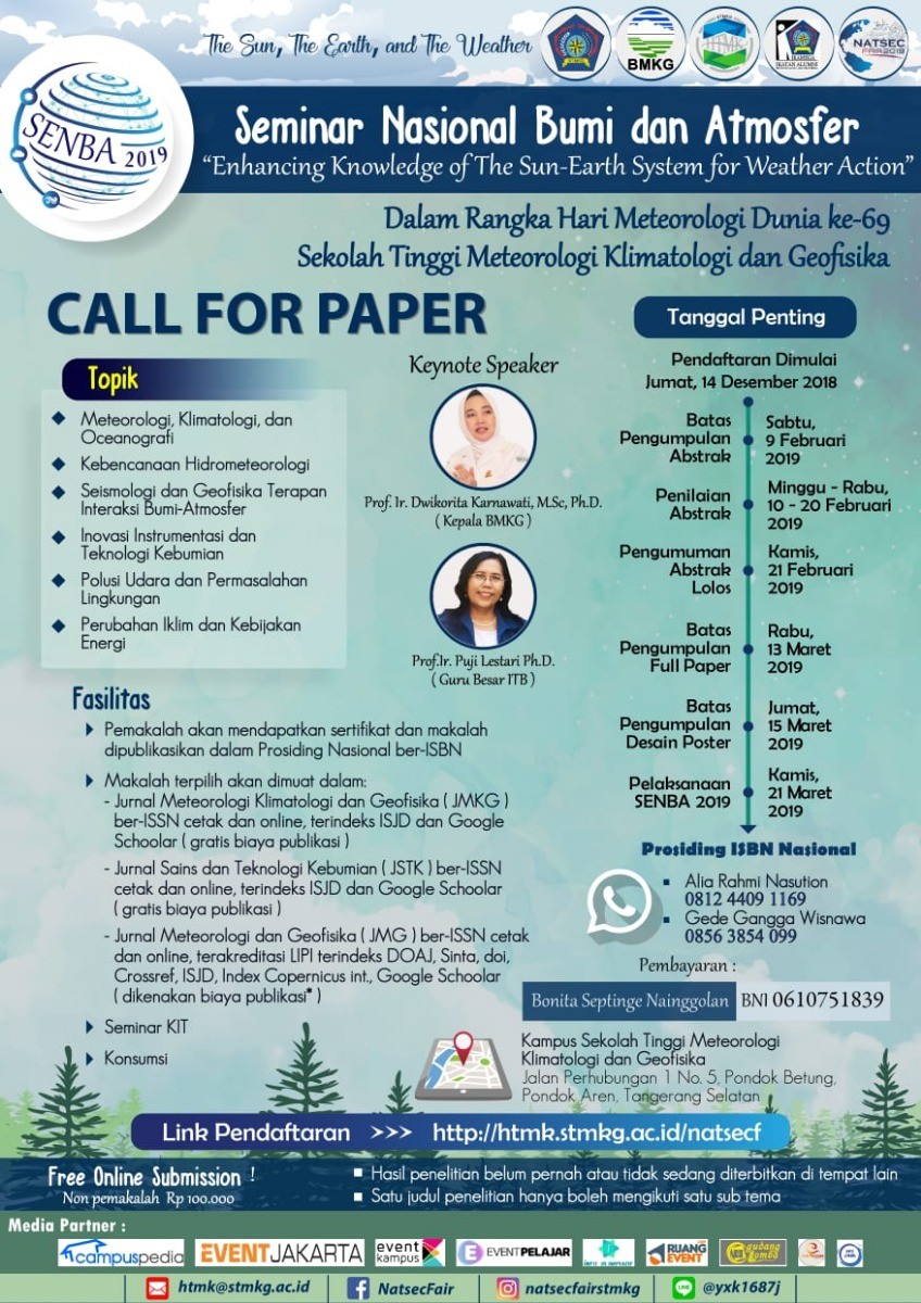 Poster Seminar Nasional Bumi dan Atmosfer