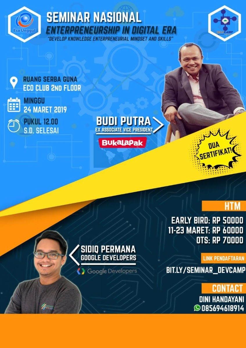 Poster Seminar Nasional Entrepreneurship in Digital Era