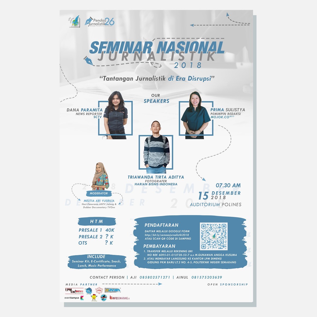 Poster Seminar Nasional Jurnalistik LPM Dimensi