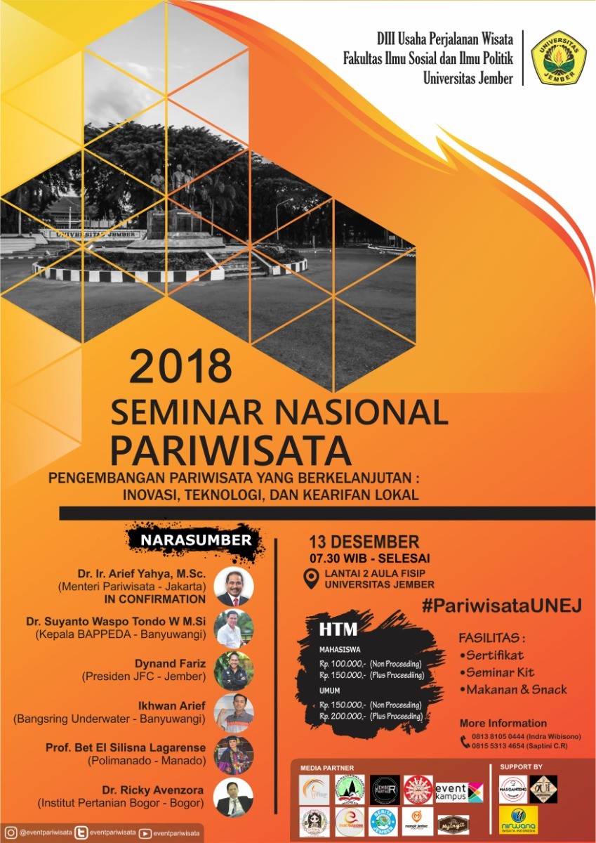 Poster Seminar Nasional Pariwisata 2018