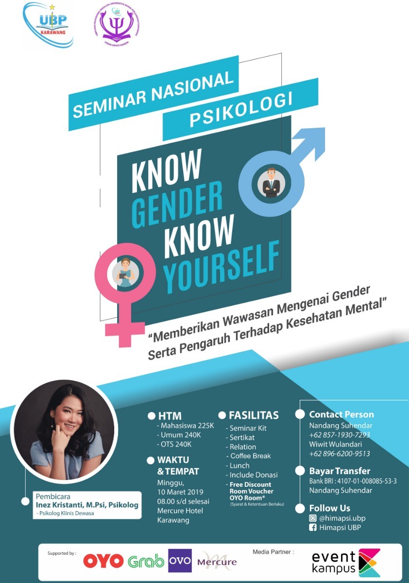 Poster Seminar Nasional Psikologi " Know gender know yourself"