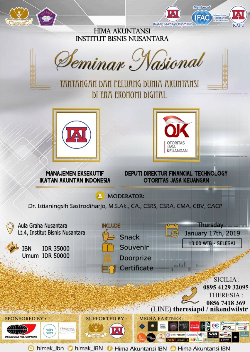 Poster Seminar Nasional "Tantangan dan peluang dunia akuntansi di era ekonomi digital"