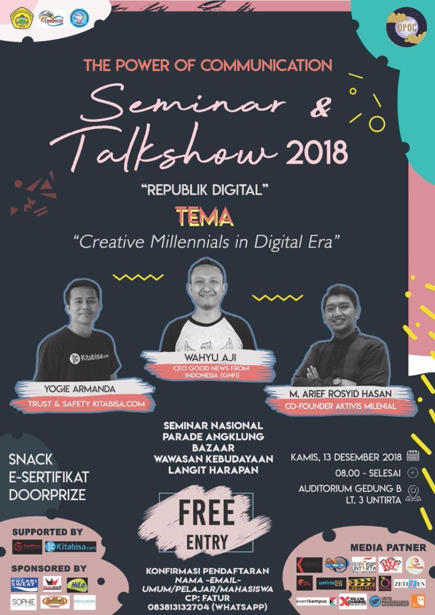 Poster SEMINAR NASIONAL THE POWER OF COMMUNICATION 2018