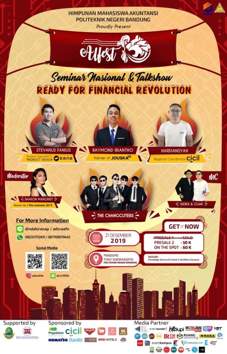 Poster Seminar National dan Talkshow "Ready For Financial Revolution"