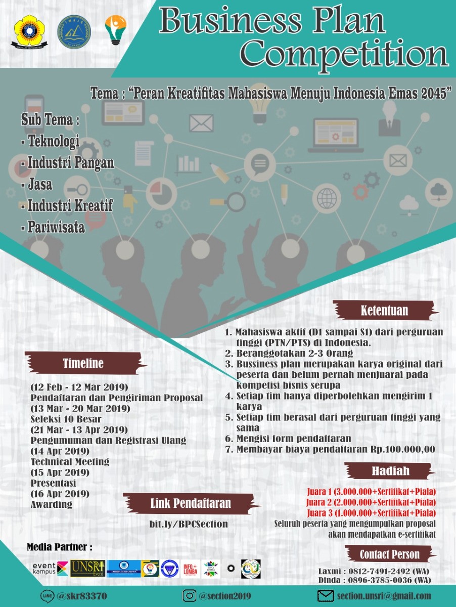 Poster Sriwijaya Entrepreneur Competition (SECTION)