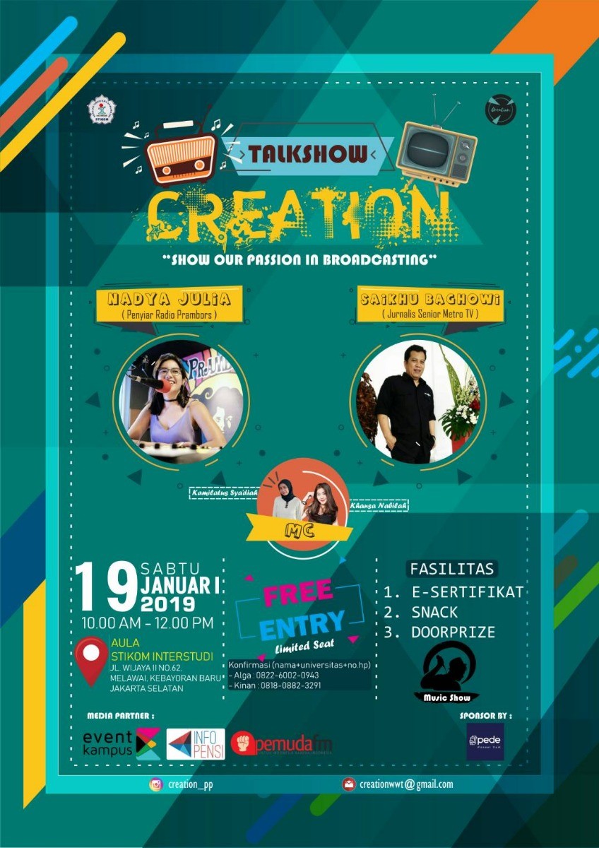 Poster Talkshow Creation "Show Your Passion In Broadcasting"