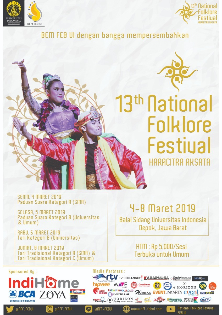 Poster The 13th National Folklore Festival