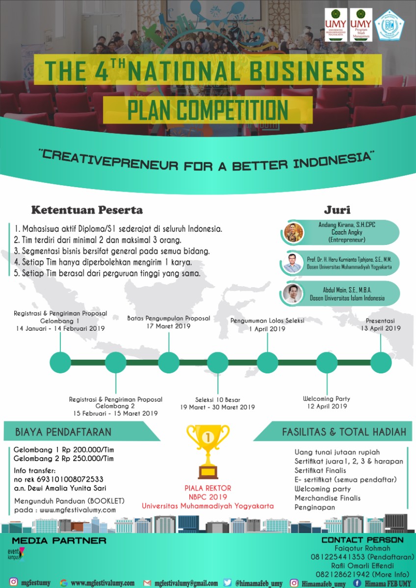 Poster THE 4TH NATIONAL BUSINESS PLAN COMPETITION