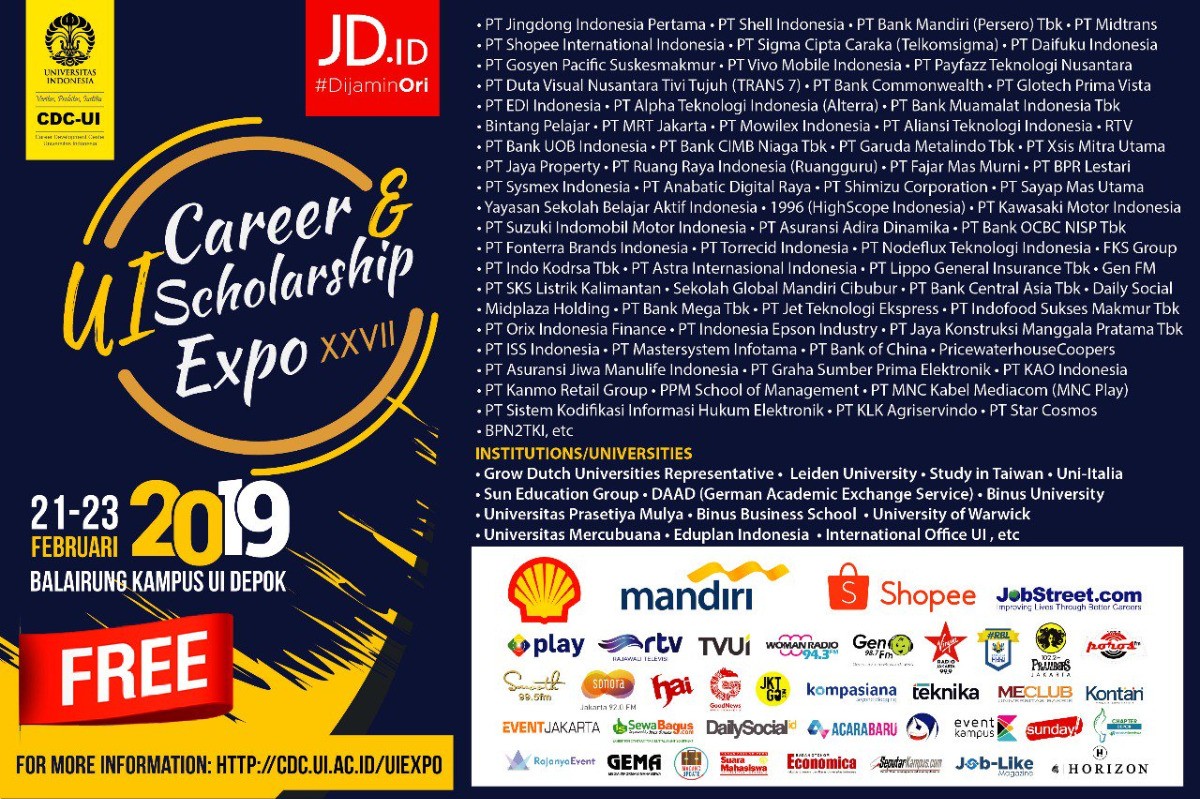 Poster UI Career & Scholarship Expo XXVII