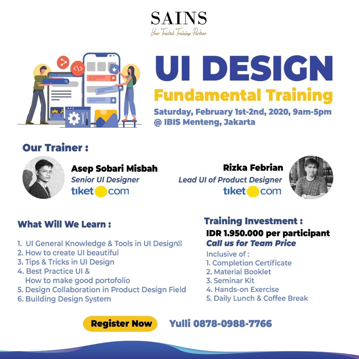 Poster UI Design Fundamental Training X Tiket.Com