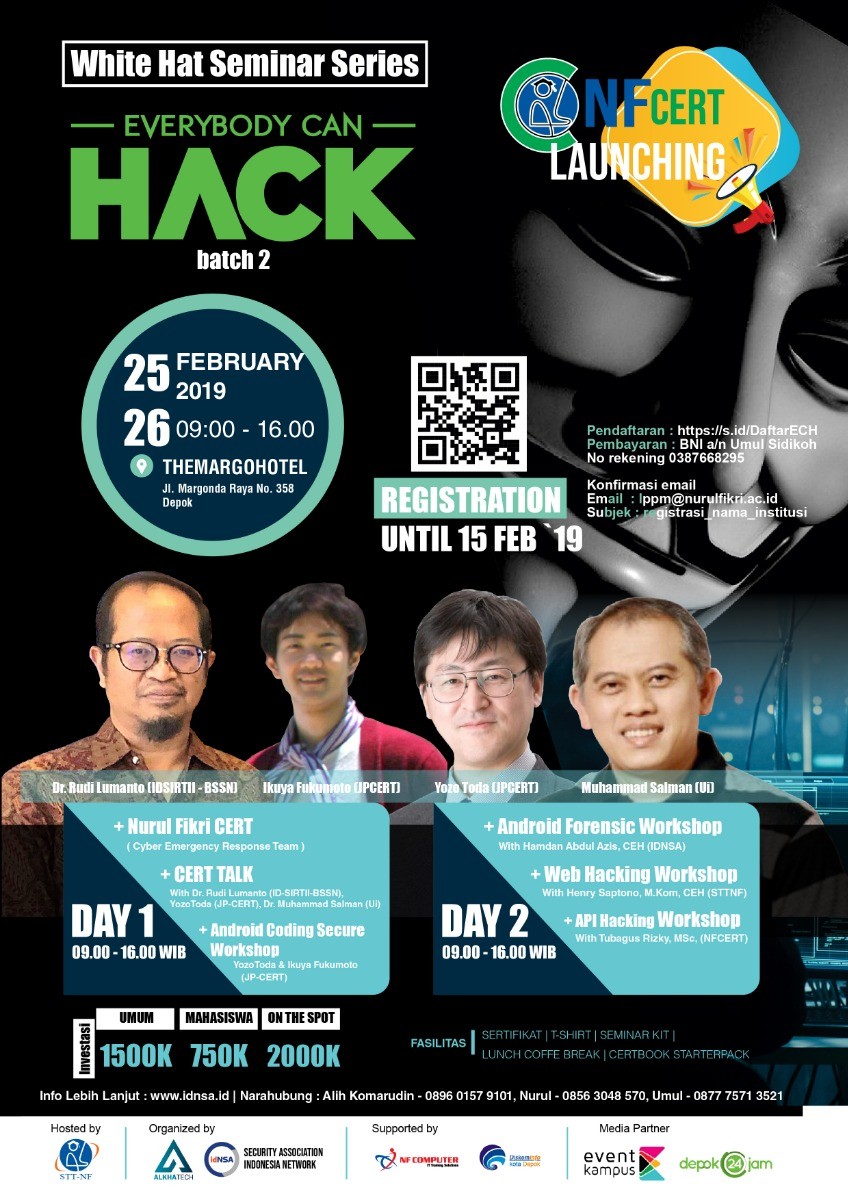 Poster WHITE HAT Seminar Series | Everybody Can Hack