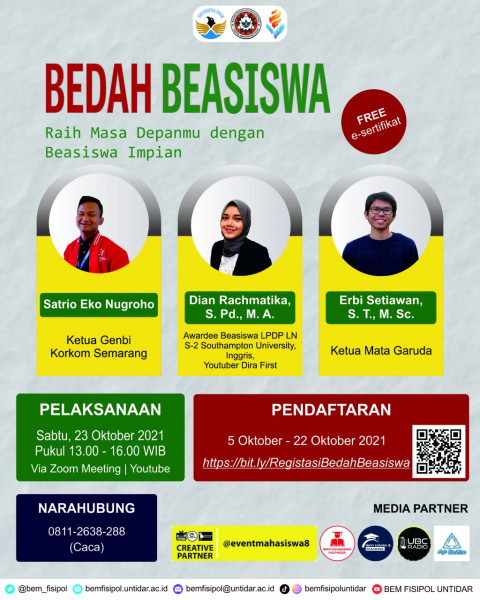🚨Webinar Bedah Beasiswa🚨 " Raih Masa Depanmu dengan Beasiswa Impian "
