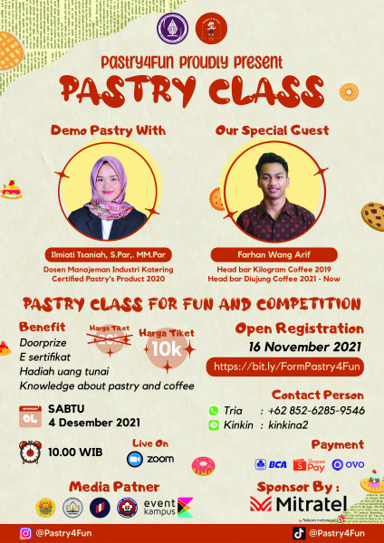 “Pastry class for fun and competition”✨