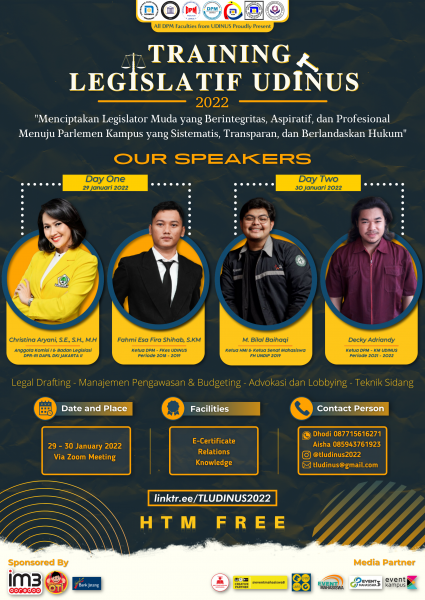 Training Legislative UDINUS 2022
