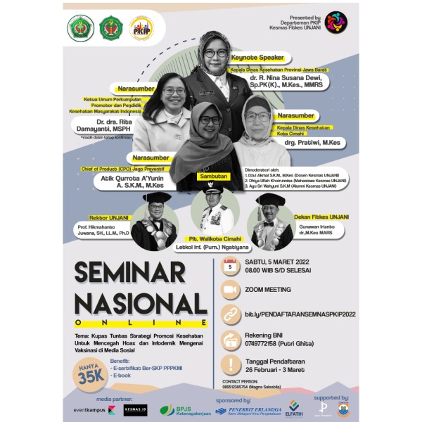 ✨ DEPARTEMENT PENDIDIKAN KESEHATAN DAN ILMU PERILAKU PROUDLY PRESENTS :📣🎉🎉  SEMINAR NASIONAL (ONLINE)