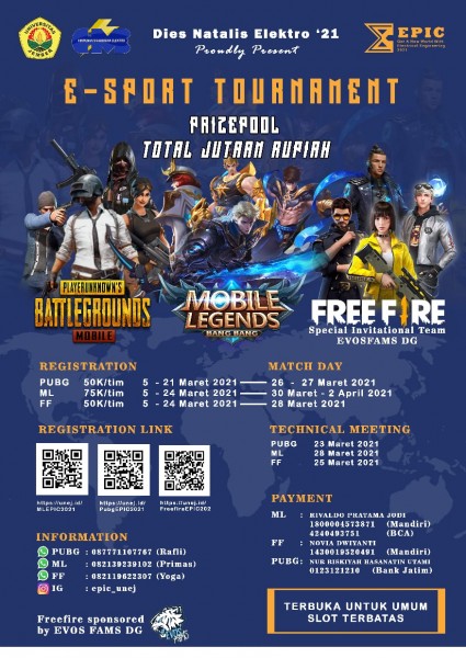  EPIC 2021 PROUDLY PRESENT ONLINE  TOURNAMENT 
