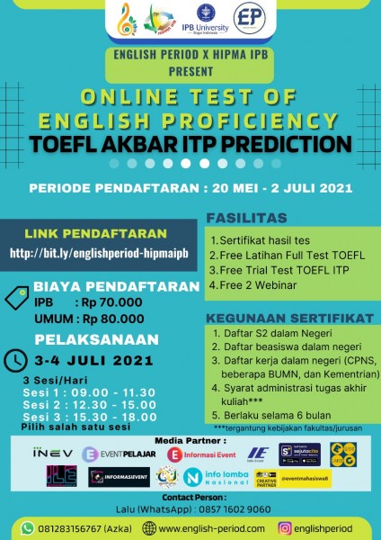 ONLINE TEST OF ENGLISH PROFICIENCY/ TOEFL ITP PREDICTION